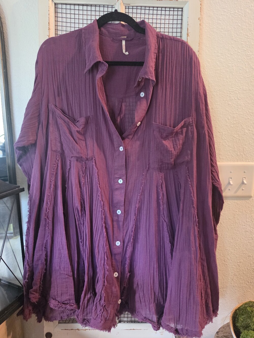 Free People spin me oversized shirt dress